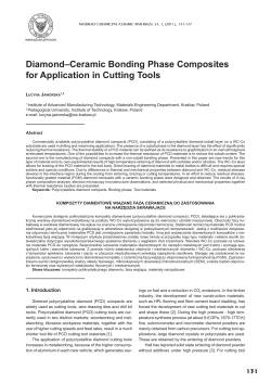 Diamond&ndash;Ceramic Bonding Phase Composites for Application in