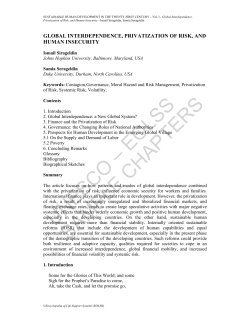 Global Interdependence, Privatization of Risk, and