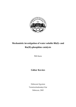 Mechanistic investigation of water soluble Rh(I)