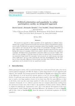 Political polarization and popularity in online participatory media: an