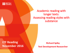 assessing reading styles with substance