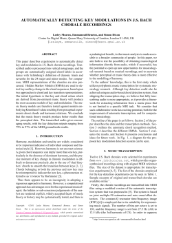 Automatically Detecting Key Modulations in J.S. Bach Chorale