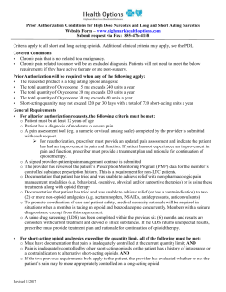 Narcotics - Highmark Health Options