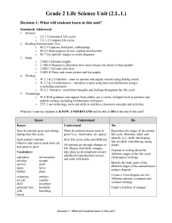 Grade 2 Life Science Unit (2.L.1.)
