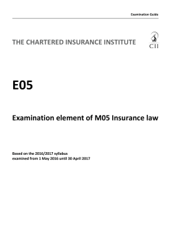 an exam guide for exams sat 01 May 2016 to 30 Apr