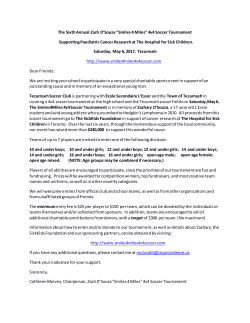 Letter to schools, 2017 - Smiles 4 Miles 4v4 Soccer