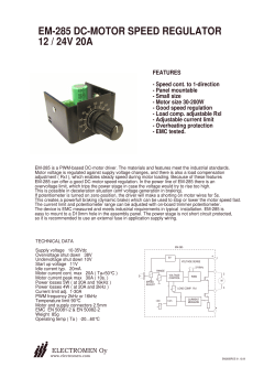 em-285 dc-motor speed regulator 12 / 24v 20a
