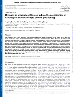 Changes in gravitational forces induce the modification of