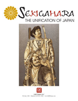 SEKIGAHARA — Rules of Play GMT Games, LLC