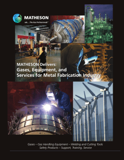 Gases, Equipment, and Services for Metal Fabrication