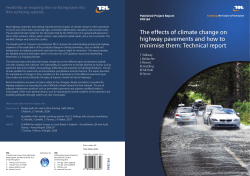 The effects of climate change on highway pavements and how to