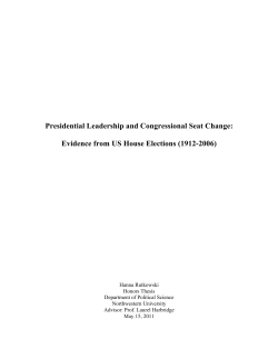 Presidential Leadership and Congressional Seat Change: Evidence