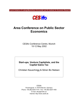 Area Conference on Public Sector Economics