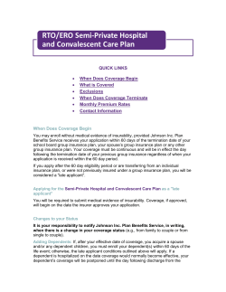 Semi-Private Hospital and Convalescent Care