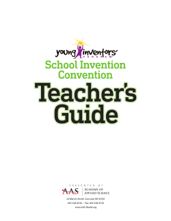 The New Hampshire Young Inventor`s Program Teacher Guide was