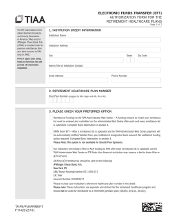 electronic funds transfer (eft) authorization form for the