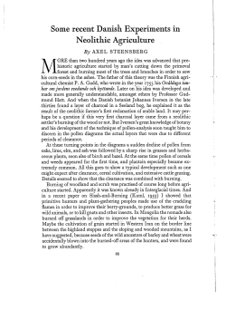 Some recent Danish Experiments in Neolithic Agriculture