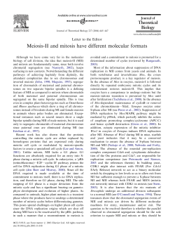 Meiosis-II and mitosis have different molecular formats