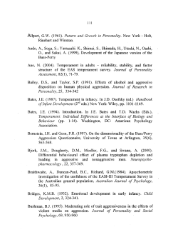 Allport, GW (1961). Pattern and Growth in Personality