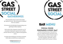 E Gas Street Social Drinks Menu May 2016
