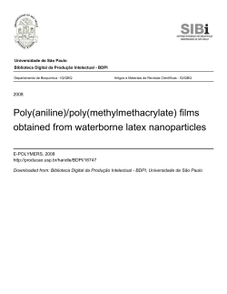 Poly(aniline)/poly(methylmethacrylate) films obtained