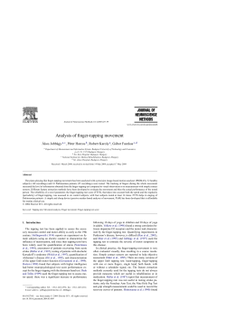 Analysis of finger-tapping movement - Research