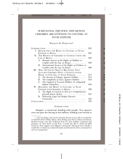 substantial injustice: why kenyan children are entitled to counsel at