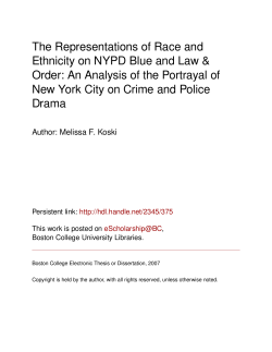 The Representations of Race and Ethnicity on NYPD Blue and Law
