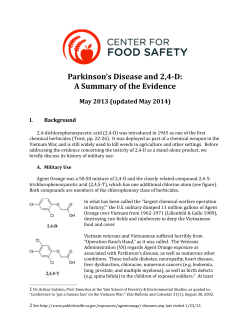 Parkinson`s Disease and 2,4-D: A Summary of the - Dow