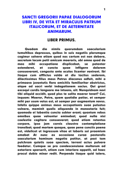 sancti gregorii papae dialogorum libri iv, de vita et miraculis patrum