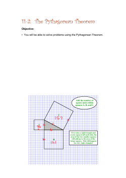 11-2: The Pythagorean Theorem