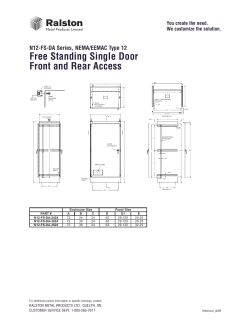 Free Standing Single Door Front and Rear Access