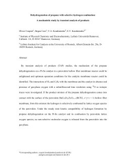 Dehydrogenation of propane with selective hydrogen combustion: A
