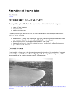 Shoreline of Puerto Rico - Department of Geology UPRM