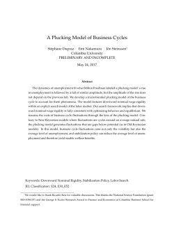 A Plucking Model of Business Cycles