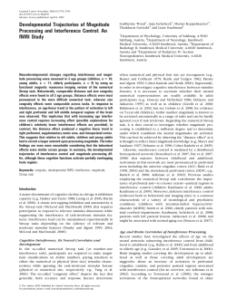 Developmental Trajectories of Magnitude