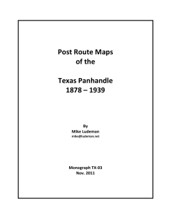Postal Route Maps of The Texas Panhandle
