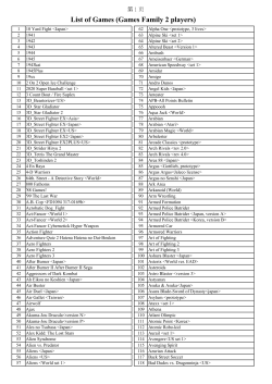 List of Games (Games Family 2 players)