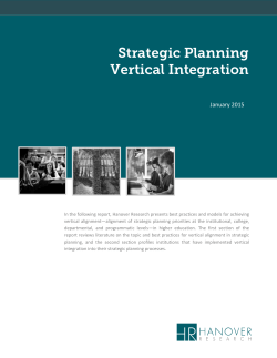 Strategic Planning Vertical Integration