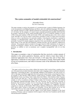 The syntax-semantics of modal existential wh constructions