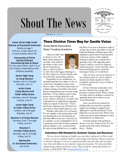 Mar2017 Shout the News - Cedar Valley