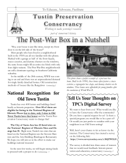 he Post-War Box in a Nutshell - Tustin Preservation Conservancy