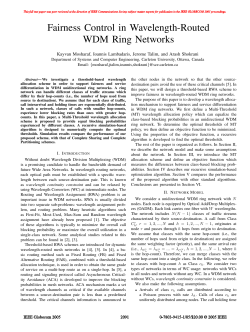 Fairness Control in Wavelength