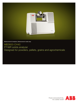MB3600-CH40 FT-NIR solids analyzer Designed for powders