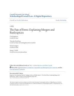 The Fate of Firms: Explaining Mergers and Bankruptcies