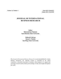 journal of international business research