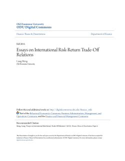 Essays on International Risk-Return Trade