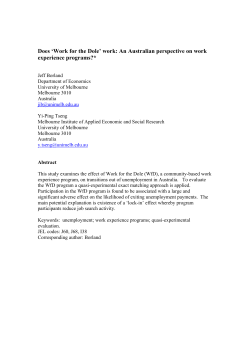 Does `Work for the Dole` work