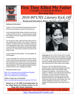 2010 BFUHS Kick Off reader - BFUHS Literary Kick Off