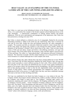 idas valley as an example of the cultural